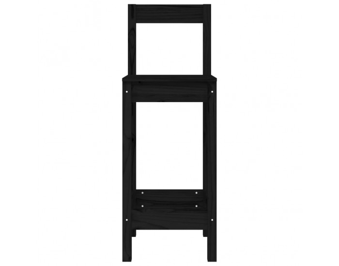 Sonata H Бар столове 2 бр черни 40x41,5x112 см борово дърво масив Sonata H Бар столове 2 бр черни 40x41,5x112 см борово дърво масив