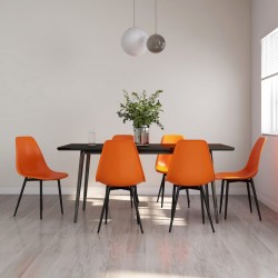 Sonata H Трапезни столове, 6 бр, оранжеви, РР - Трапезни столове