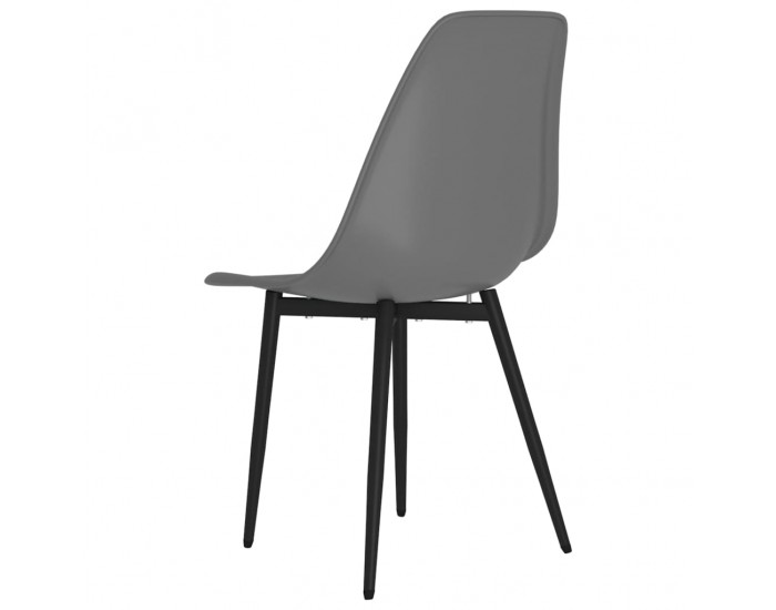 Sonata H Трапезни столове, 6 бр, сиви, PP