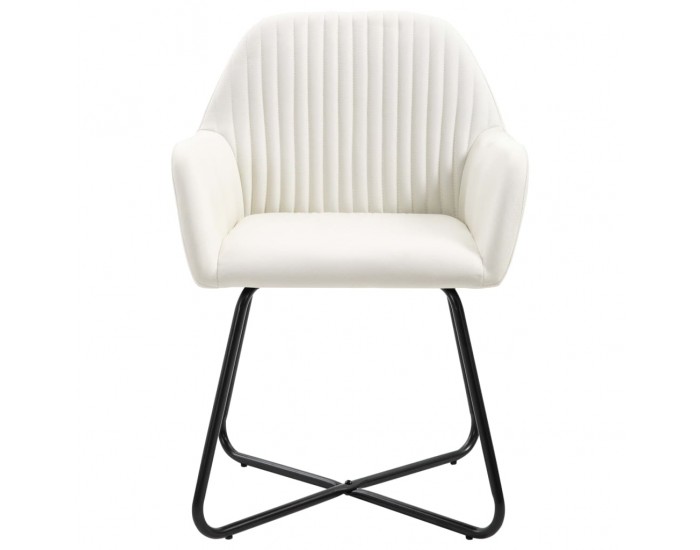 Sonata H Трапезни столове, 6 бр, кремави, плат