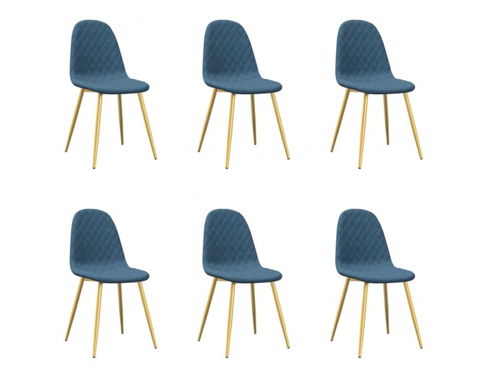 Sonata H Трапезни столове, 6 бр, светлосиви, кадифе