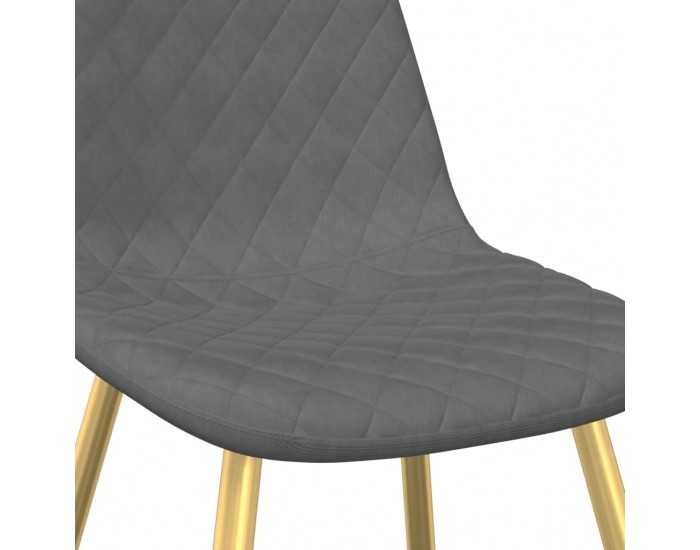 Sonata H Трапезни столове, 6 бр, светлосиви, кадифе