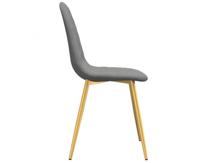 Sonata H Трапезни столове, 6 бр, светлосиви, кадифе