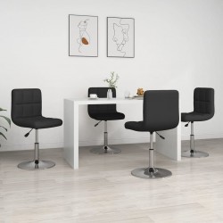 Sonata H Трапезни столове, 4 бр, черни, изкуствена кожа - Трапезни столове