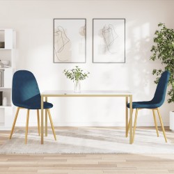 Sonata H Трапезни столове, 2 бр, сини, кадифе - Трапезни столове