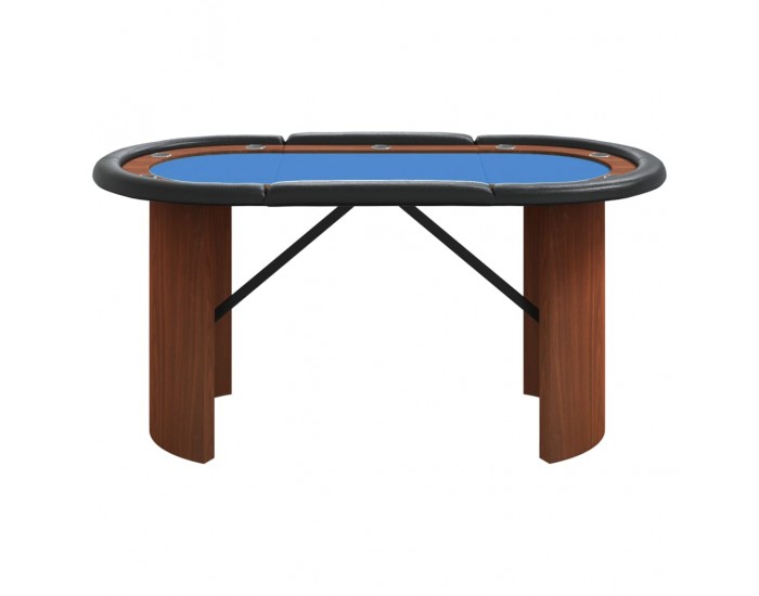 Sonata H Покер маса за 10 играча, синя, 160x80x75 см