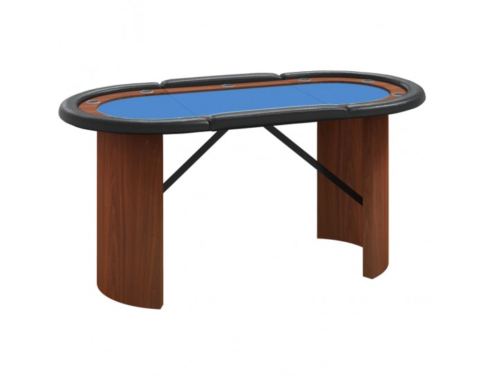Sonata H Покер маса за 10 играча, синя, 160x80x75 см