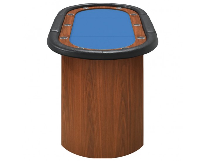 Sonata H Покер маса за 10 играча, синя, 160x80x75 см