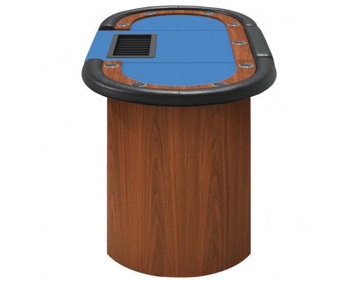 Sonata H Покер маса за 10 играча с поставка за чипове синя 160x80x75 см