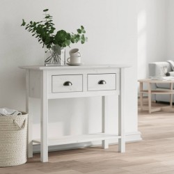 Sonata H Конзолна маса BODO бяла 91x35x74 см бор масив - Холни маси