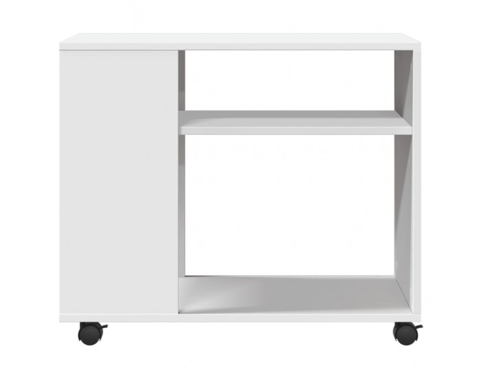 Sonata H Помощна маса с колелца бяла 70x35x60 см инженерно дърво