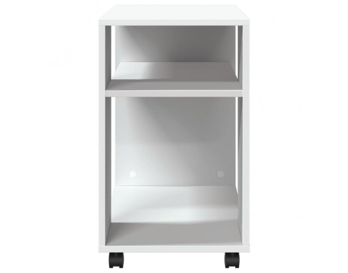 Sonata H Помощна маса с колелца бяла 70x35x60 см инженерно дърво