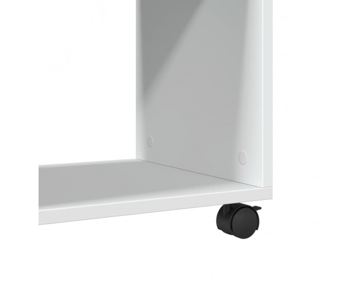 Sonata H Помощна маса с колелца бяла 70x35x60 см инженерно дърво