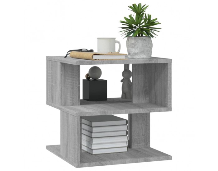 Sonata H Странична маса, cив сонома, 40x40x40 см, инженерно дърво