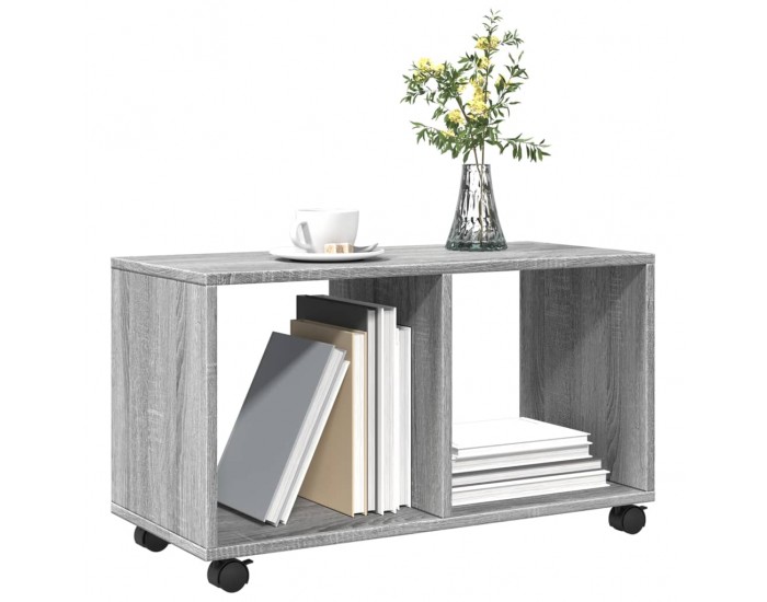 Sonata H Шкаф с колелца, сив сонома, 72x33x42,5 см, инженерно дърво