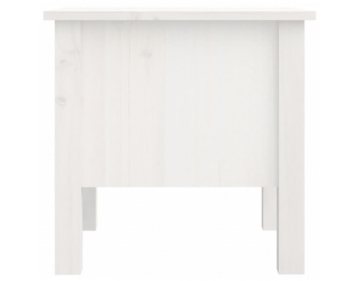 Sonata H Странична масичка, бяла, 40x40x39 см, борово дърво масив