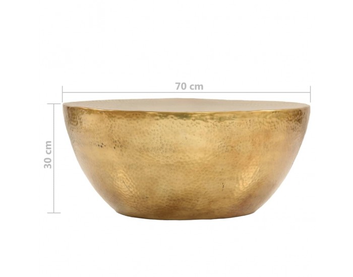 Sonata H Маса за кафе, кован алуминий, 70x30 см, месинг