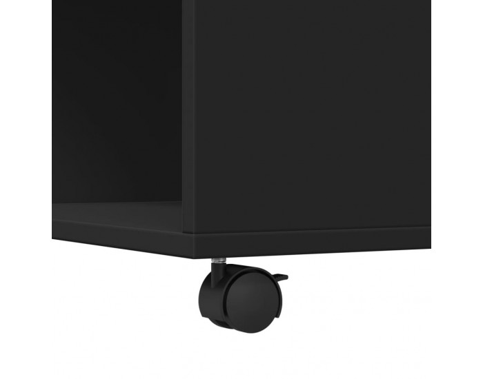 Sonata H Кафе маса, черна, 80x80x40 см, инженерно дърво