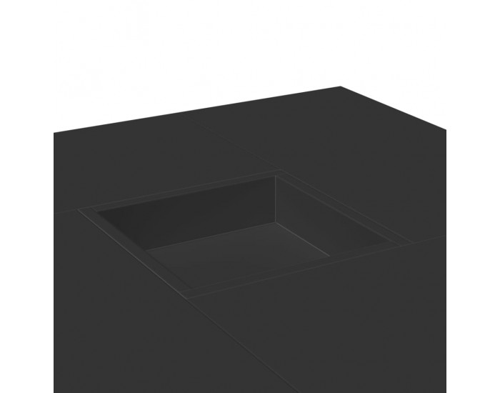 Sonata H Кафе маса, черна, 80x80x40 см, инженерно дърво