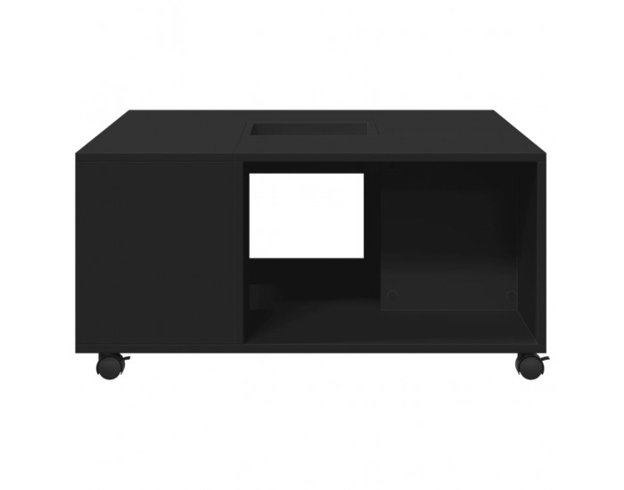 Sonata H Кафе маса, черна, 80x80x40 см, инженерно дърво