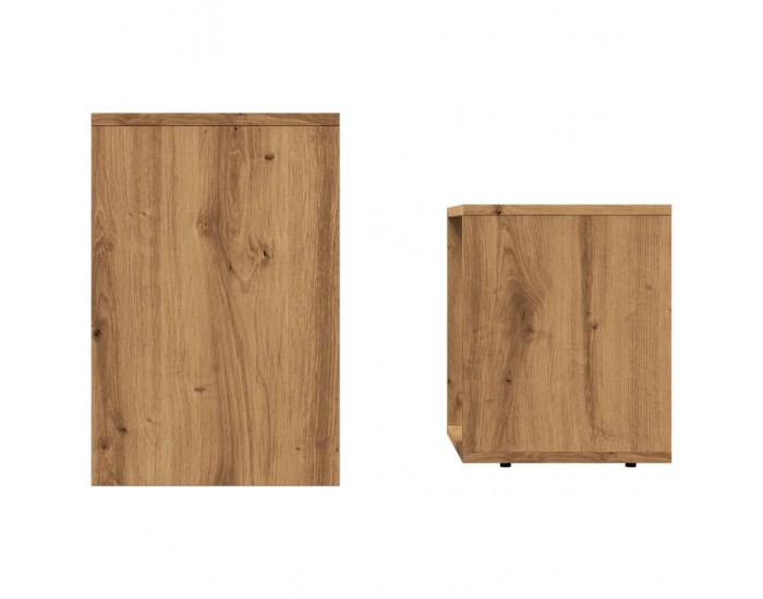 Sonata H Стифиращи кафе маси, 2 бр, дъб артизан, инженерно дърво