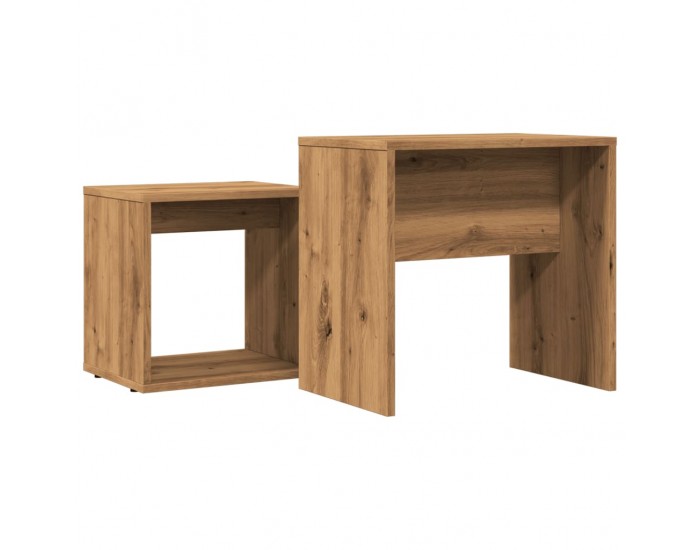 Sonata H Стифиращи кафе маси, 2 бр, дъб артизан, инженерно дърво