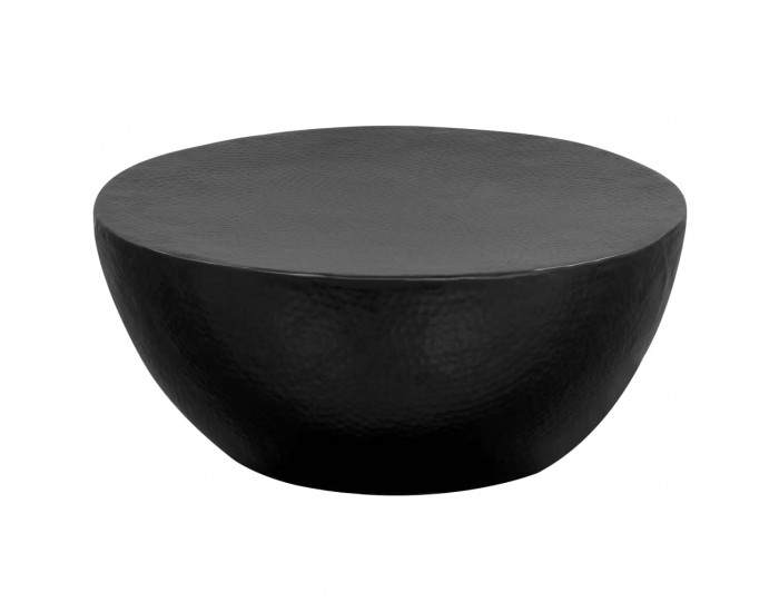 Sonata H Маса за кафе, кован алуминий, 70x30 см, черна