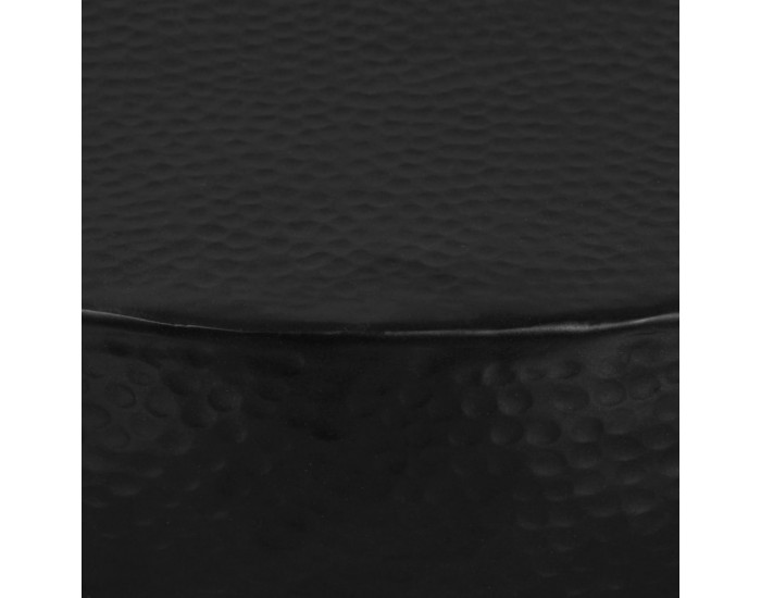 Sonata H Маса за кафе, кован алуминий, 70x30 см, черна