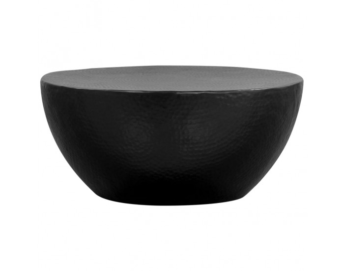 Sonata H Маса за кафе, кован алуминий, 70x30 см, черна