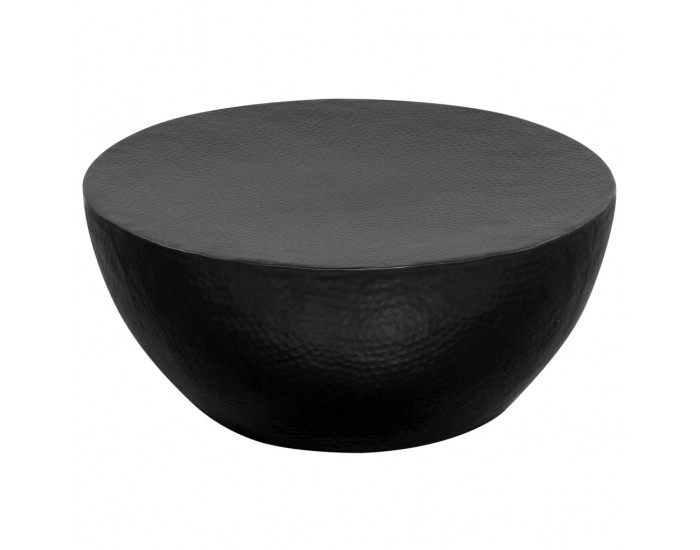 Sonata H Маса за кафе, кован алуминий, 70x30 см, черна