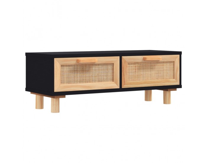 Sonata H Кафе маса, черна, 80x40x30 см, инженерно дърво и бор масив