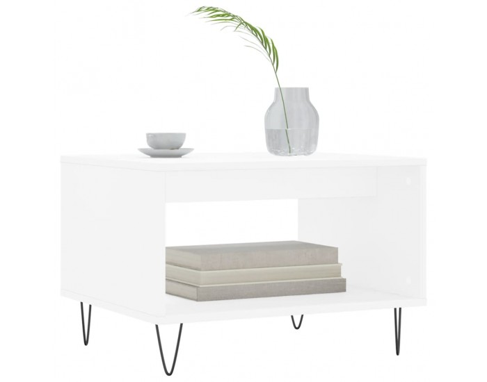 Sonata H Маса за кафе, бяла, 60x50x40 см, инженерно дърво