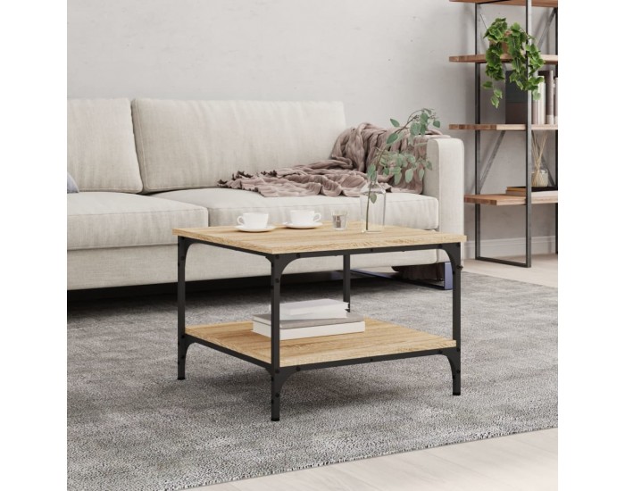 Sonata H Кафе маса, дъб сонома, 55x55x40 см, инженерно дърво