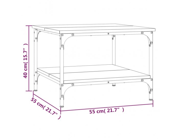 Sonata H Кафе маса, дъб сонома, 55x55x40 см, инженерно дърво