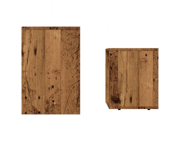 Sonata H Стифиращи кафе маси, 2 бр, старо дърво, инженерно дърво