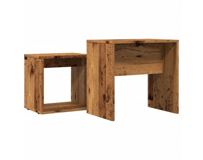 Sonata H Стифиращи кафе маси, 2 бр, старо дърво, инженерно дърво
