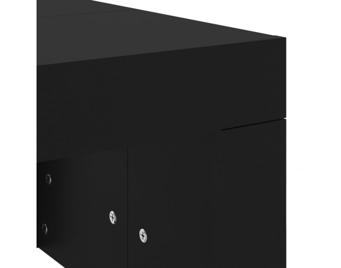 Sonata H Маса за кафе, черна, 102x50x36 см, инженерно дърво