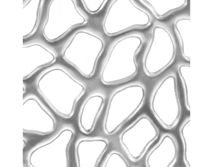 Sonata H Маса за кафе, лят алуминий, 70x30 см, сребриста