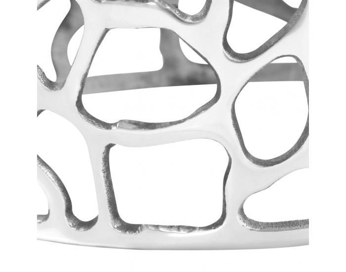 Sonata H Маса за кафе, лят алуминий, 70x30 см, сребриста