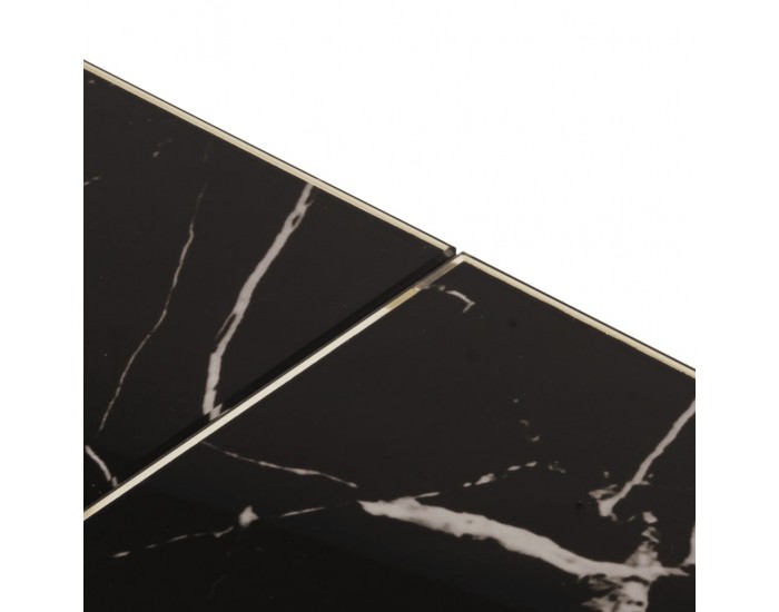 Sonata H Кафе маса, златиста, неръждаема стомана и закалено стъкло