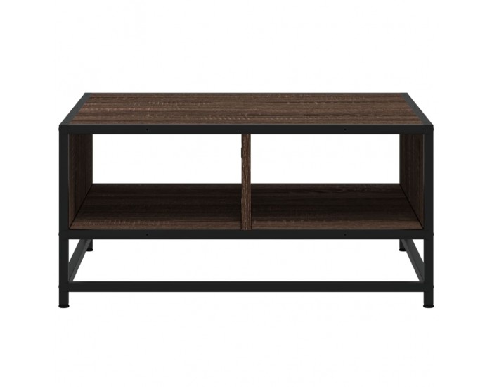 Sonata H Кафе маса, кафяв дъб, 60,5x60,5x30 см, инженерно дърво и метал