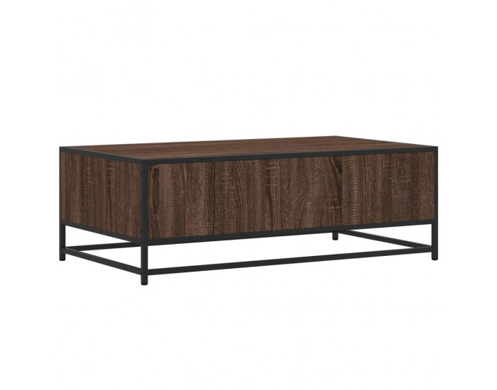 Sonata H Кафе маса, кафяв дъб, 100x57x35 см, инженерно дърво и метал