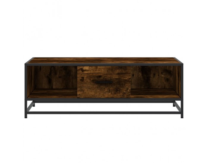 Sonata H Кафе маса, опушен дъб, 100x57x35 см, инженерно дърво и метал