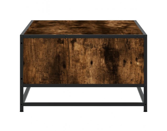 Sonata H Кафе маса, опушен дъб, 100x57x35 см, инженерно дърво и метал