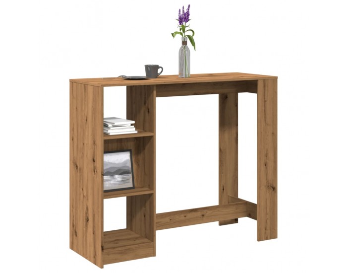 Sonata H Бар маса с рафтове дъб артизан 124x46x103,5 см инженерно дърво