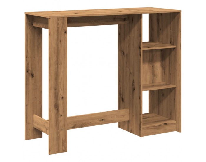 Sonata H Бар маса с рафтове дъб артизан 124x46x103,5 см инженерно дърво