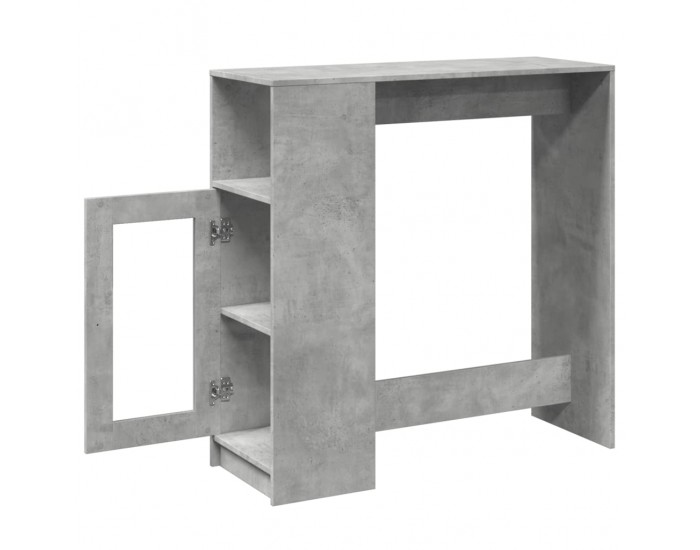 Sonata H Бар маса с рафтове бетонно сива 101x40x103,5 см инженерно дърво