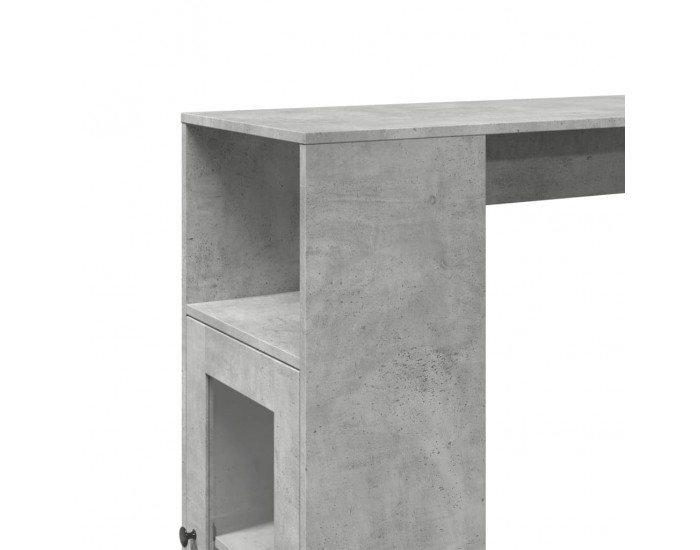 Sonata H Бар маса с рафтове бетонно сива 101x40x103,5 см инженерно дърво