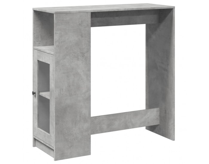 Sonata H Бар маса с рафтове бетонно сива 101x40x103,5 см инженерно дърво