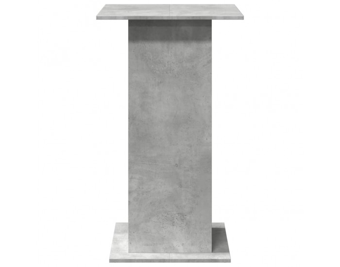 Sonata H Бар маса с рафт, бетонно сива, 60x60x102 см, инженерно дърво